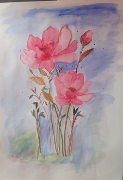 Flowers done in Watercolor